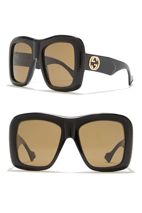 gucci oversize square sunglasses|Gucci 54mm oversized square sunglasses.